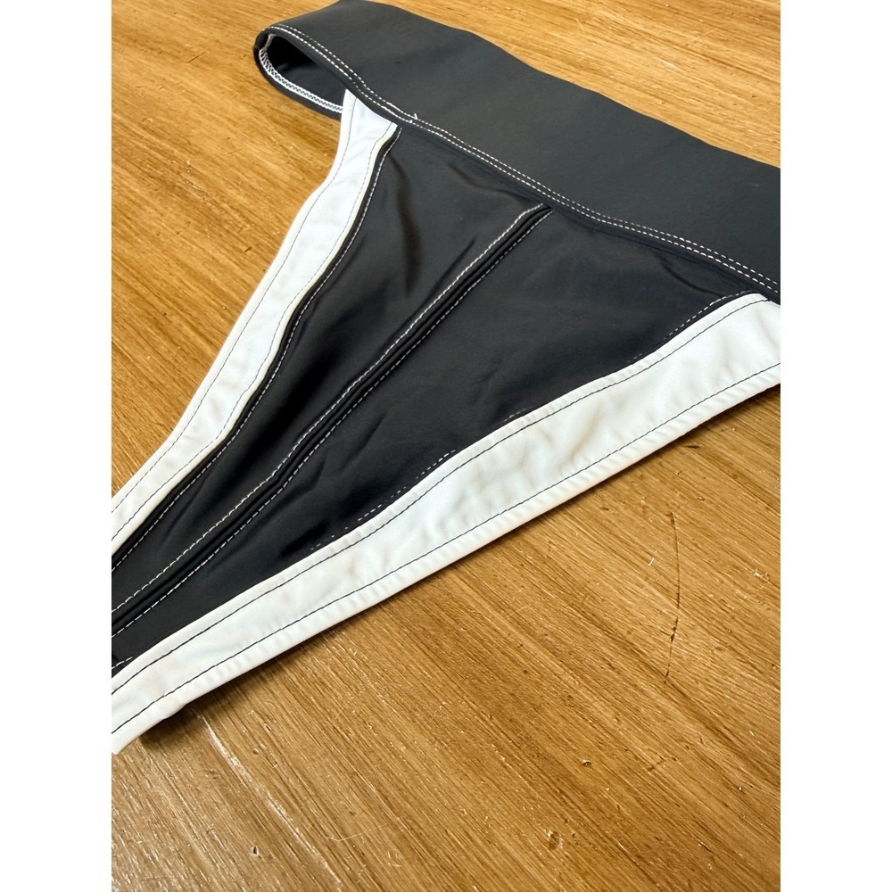 Free People FP Beach Black White Colorblock High Waisted Bikini Bottom Large L - Picture 10 of 13